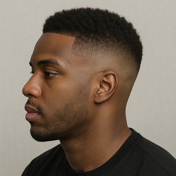 High Fade Haircut Black Men