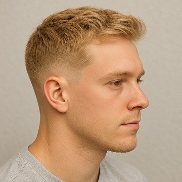 Low Taper Blonde Fade Haircut