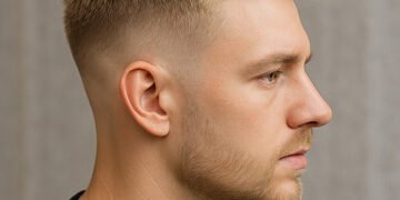 Low Taper Blonde Fade Haircut