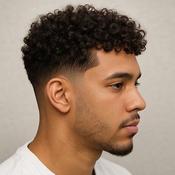 Low Taper Fade Haircut Curly Hair
