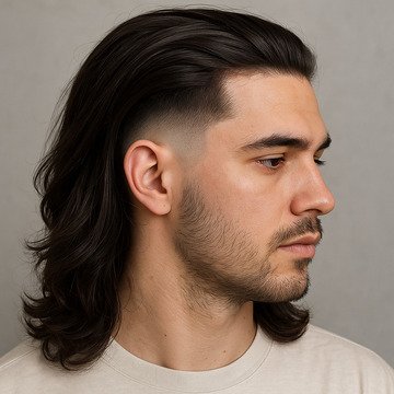 Low Taper Fade Haircut Long Hair