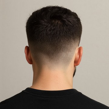 Mid Fade Haircut Back View