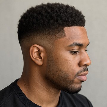 Mid Fade Haircut Black Men