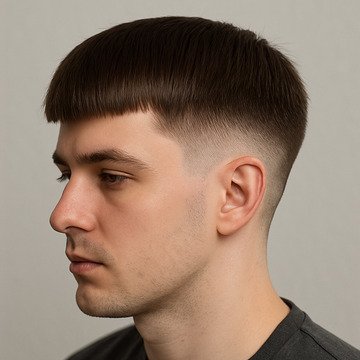 Straight Hair Short Low Fade Haircut