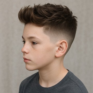 Boy's Fade Haircut Long on Top
