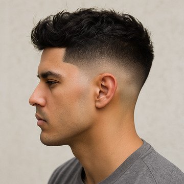 Mid Burst Fade Haircut
