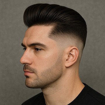 Skin Fade with Pompadour
